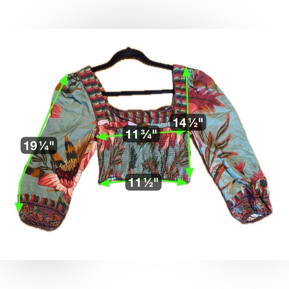 Farm Rio Smocked Top- Medium - Picture 6 of 6